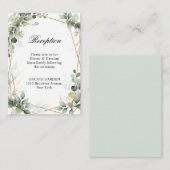 Eucalyptus Greenery Botanical Weddenschap Receptio Informatiekaartje (Voorkant / Achterkant)