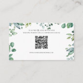 Eucalyptus Greenery Botanical Wedding Details Informatiekaartje (Achterkant)