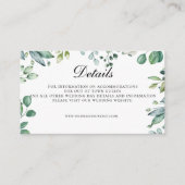 Eucalyptus Greenery Botanical Wedding Details Informatiekaartje (Voorkant)