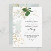 Eucalyptus Greenery Botanical Wedding Kaart (Voorkant / Achterkant)