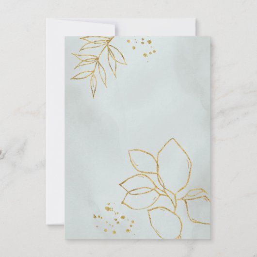 Eucalyptus Greenery Botanical Wedding Kaart (Achterkant)