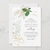 Eucalyptus Greenery Botanical Wedding Kaart (Voorkant)