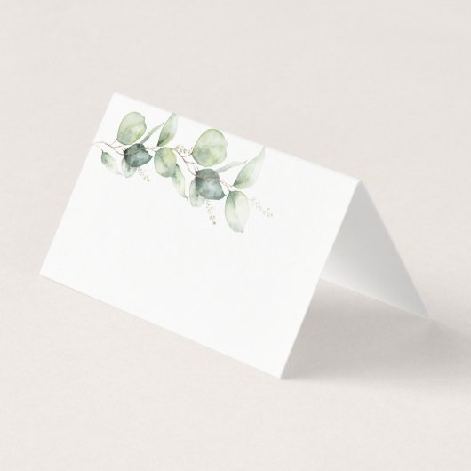 Eucalyptus Greenery Botanical Wedding Place Card Kaart (Achterkant)