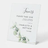 Eucalyptus Greenery Botanical Wedding Reclamebord Met Voetstuk (Voorkant)