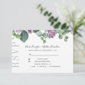 Eucalyptus Greenery Botanical Wedding RSVP (Staand voorkant)