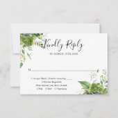 Eucalyptus Greenery Botanical Wedding RSVP Kaartje (Voorkant)