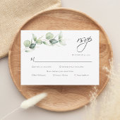 Eucalyptus Greenery Botanical Wedding RSVP Kaartje
