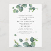 Eucalyptus Greenery Botanical Wedding Uitnodiging Briefkaart (Voorkant)