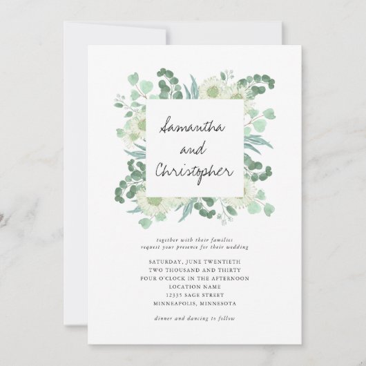 Eucalyptus Greenery Botanicals Weddenschap (Voorkant)