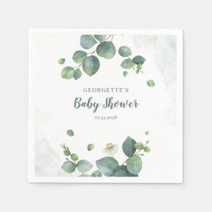 Eucalyptus Greenery botanisch Baby shower papier Servet