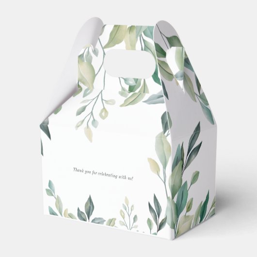 Eucalyptus Greenery botanische Baby shower Bedankdoosjes (Achterkant)