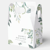 Eucalyptus Greenery botanische Baby shower Bedankdoosjes (Geopend)