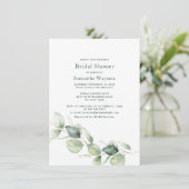 Eucalyptus Greenery botanische Vrijgezellenfeest Kaart (Staand voorkant)