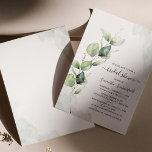 Eucalyptus Greenery botanische Vrijgezellenfeest Kaart<br><div class="desc">Waterverf Vrijgezellenfeest Eucalyptus Script Floral Invitation met een modern,  minimalistisch botanisch ontwerp op een witte achtergrond met populaire typografie kunt u eenvoudig TIP bewerken: bekijk hieronder voor andere bruiloft- en pre-trouwvoorbereidingsartikelen,  zoals een bridale doucheknoopjes,  bedankt kaarten,  champagne labels en een collectie suite voor dit ontwerp!</div>