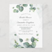 Eucalyptus Greenery botanische Vrijgezellenfeest Uitnodiging Briefkaart (Voorkant)