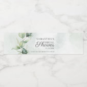 Eucalyptus Greenery botanische Vrijgezellenfeest Waterfles Etiket (Enkel label)