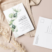 Eucalyptus Greenery Boy Baby shower Uitnodiging Briefkaart