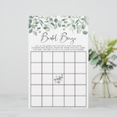 Eucalyptus Greenery Bridal Bingo Shower Game (Staand voorkant)