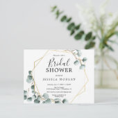 Eucalyptus Greenery Bridal Shower Briefkaart (Staand voorkant)