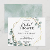 Eucalyptus Greenery Bridal Shower Briefkaart (Voorkant / Achterkant)