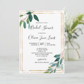 Eucalyptus Greenery Bridal Shower Invitations Save The Date (Staand voorkant)