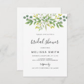 Eucalyptus Greenery Bridal Shower Kaart (Voorkant / Achterkant)