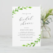 Eucalyptus Greenery Bridal Shower Kaart (Staand voorkant)