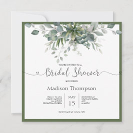 Eucalyptus Greenery Bridal Shower Kaart