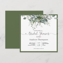 Eucalyptus Greenery Bridal Shower Kaart