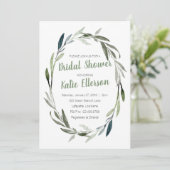 Eucalyptus Greenery Bridal Shower Kaart (Staand voorkant)