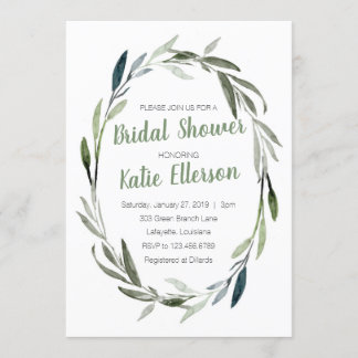 Eucalyptus Greenery Bridal Shower Kaart
