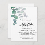 Eucalyptus Greenery Bridal Shower Uitnodiging Briefkaart (Voorkant / Achterkant)