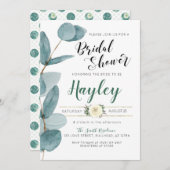 Eucalyptus Greenery Bridal Shower-uitnodiging Kaart (Voorkant / Achterkant)
