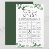 Eucalyptus Greenery Bridal vindt de Gast Bingo (Voorkant / Achterkant)