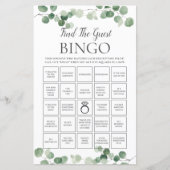 Eucalyptus Greenery Bridal vindt de Gast Bingo (Voorkant)