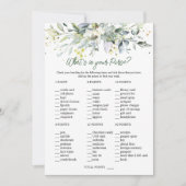 Eucalyptus Greenery Bridal Wat zit er in je tas Kaart (Voorkant)