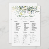 Eucalyptus Greenery Bridal Wat zit er in je tas Kaart (Voorkant / Achterkant)