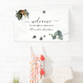 Eucalyptus Greenery Bridal Wedding Shower Welkom  Spandoek (Insitu)