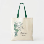 Eucalyptus Greenery Bride Persoonlijke Canvas tas (Voorkant)