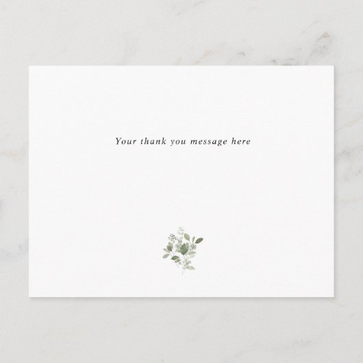eucalyptus greenery bridesmaid dank je creditcard uitnodiging briefkaart (Achterkant)