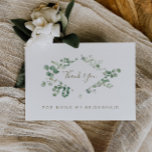 eucalyptus greenery bridesmaid dank je creditcard uitnodiging briefkaart<br><div class="desc">waterverf groen ontwerp De tekst en de kleuren op dit ontwerp kunnen worden uitgegeven</div>