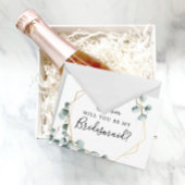 Eucalyptus Greenery Bridesmaid proposal Kaart