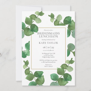 Eucalyptus Greenery Bridesmaids Luncheon Kaart