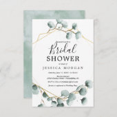 Eucalyptus Greenery Bruids Douche Uitnodiging Kaar (Voorkant / Achterkant)
