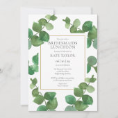 Eucalyptus Greenery Bruidsmeisjes Luncheon Kaart (Voorkant)
