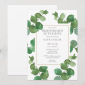 Eucalyptus Greenery Bruidsmeisjes Luncheon Kaart (Voorkant / Achterkant)