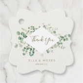 eucalyptus greenery bruiloft bedankjes labels (Voorkant)