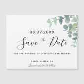 Eucalyptus greenery bruiloft met de datummagneet (Voorkant)