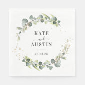 eucalyptus greenery bruiloft servet (Voorkant)