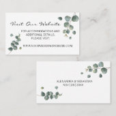 Eucalyptus greenery bruiloft Website Plaatskaartje (Voorkant / Achterkant)